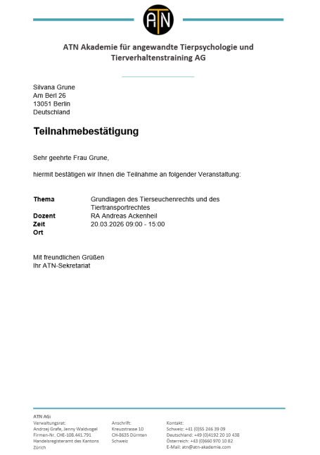 Tierseuchenrecht & Transport