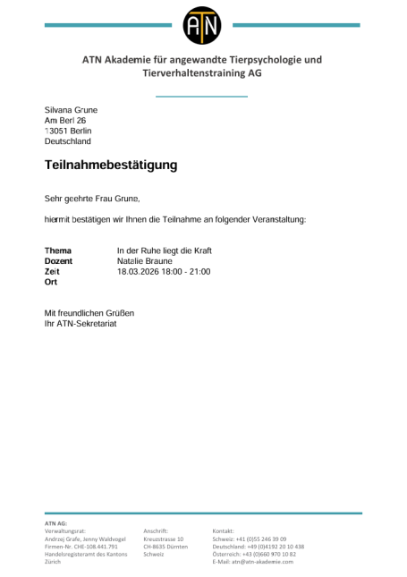 In der Ruhe liegt die Kraft